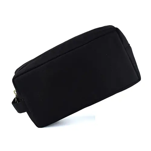 Personalized Custom Logo Toiletry Bags Lipsticks Black Mens Wash Bag